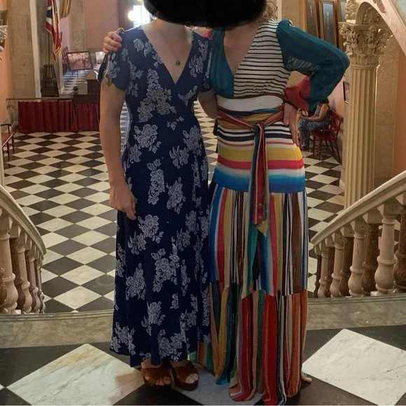 FARM RIO Thalita Striped Maxi Dress Size XS - Picture 4 of 12